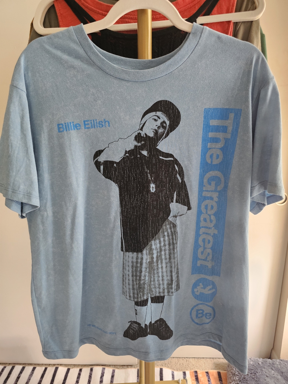 Light Blue Graphic Short Sleeve Tee - The Greatest - Picture 2 of 4